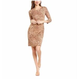 J. McLaughlin Sophia Catalina Cloth Safari Cheetah Print Dress Size Medium